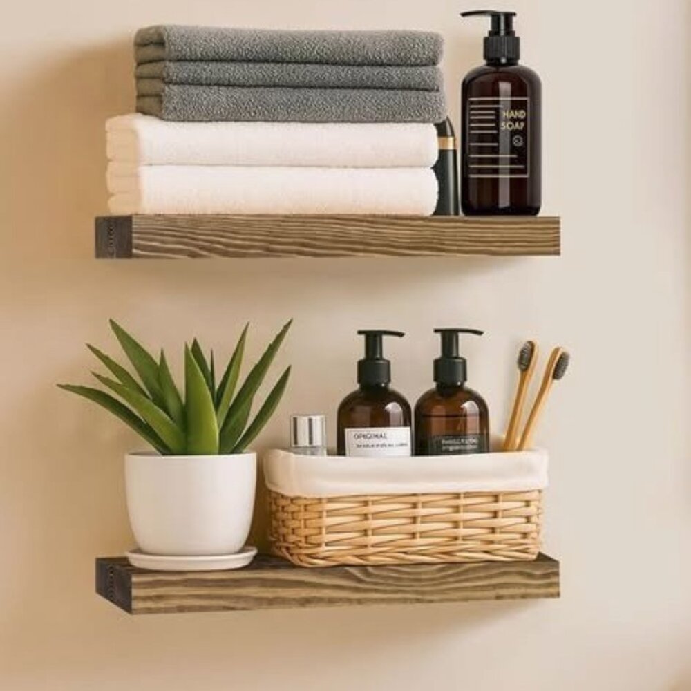 Floating Shelves Set Wood